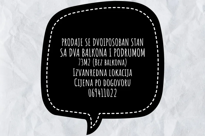 Dvoiposoban stan sa dva balkona i podrumom 