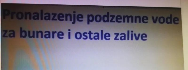 Pronalazenje i ispitivanje podzemnih voda za bunare i ostale zalive