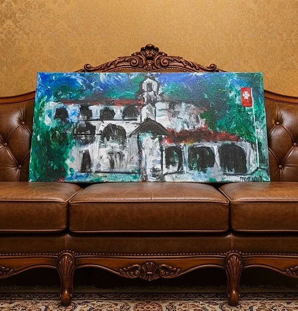 Cetinjski manastir ulje na platnu