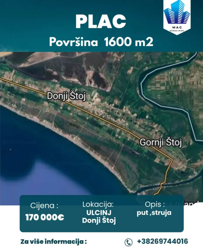 Na prodaju plac u Ulcinju