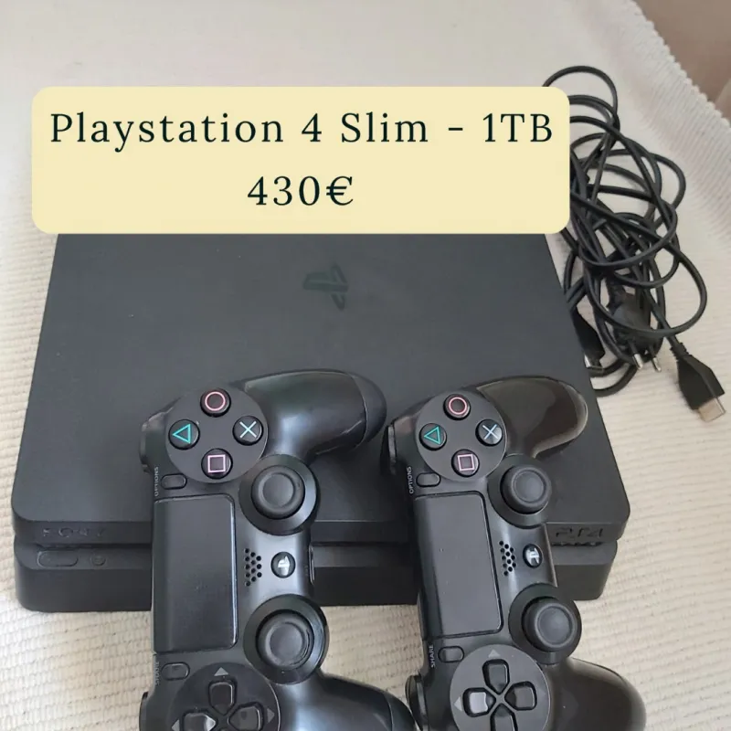 Playstation 4 Slim - verzija sa 2 džojstika i 10tak igrica