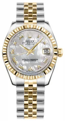 Rolex Datejust 31 Midsize 2tone 18k Gold & SS 178273 Factory Mother-of-Pearl Dia