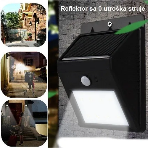 SOLARNI REFLEKTOR -BEZ UTROŠKA STRUJE, NA SENZOR