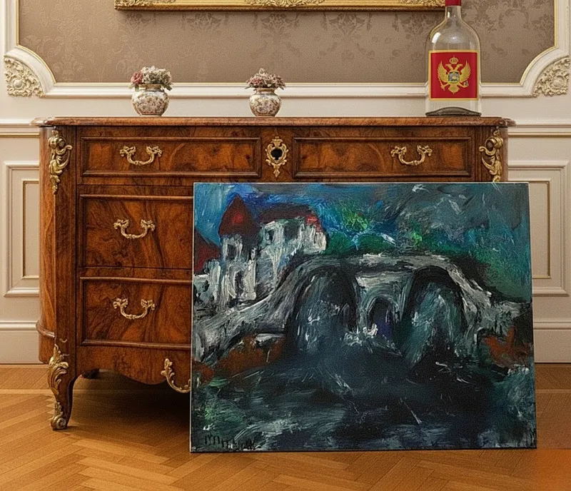 Rijeka Crnojevica ulje na platnu