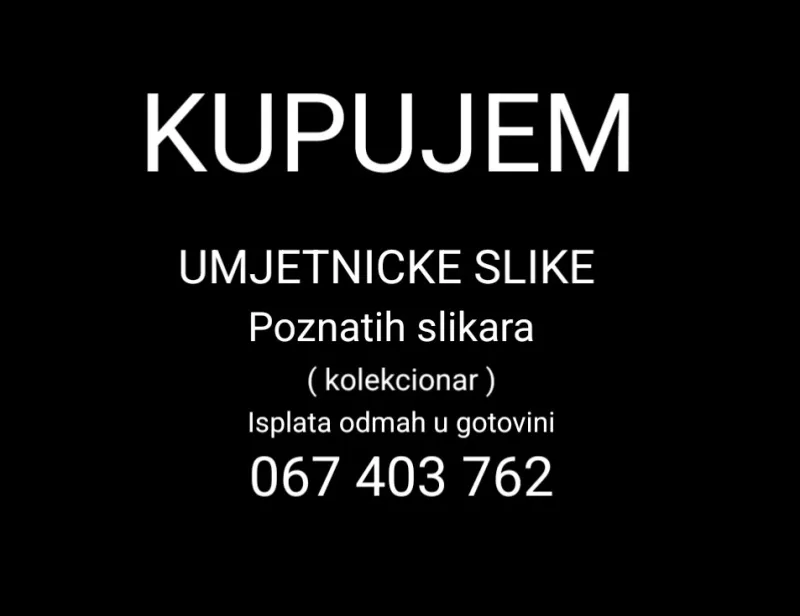 KUPUJEM umjetnicke slike