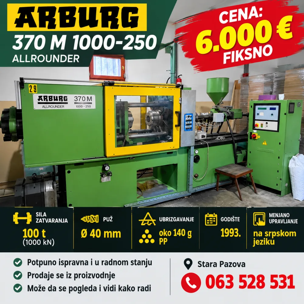 Mašina arburg 100 tona