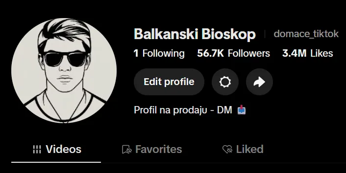 Tik Tok profil - 57k pratilaca