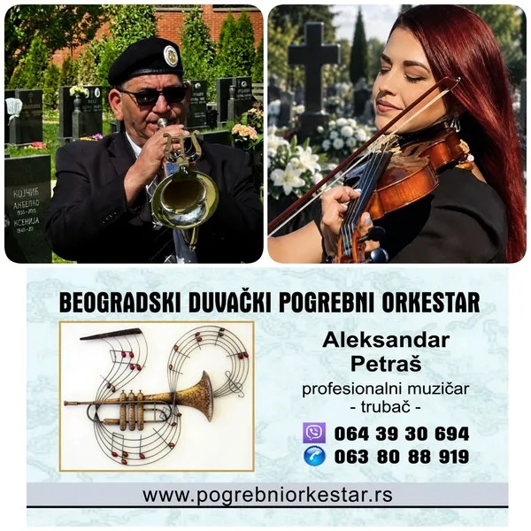 Solo truba, violina, harmonika, crkveni hor orkestar za sahrane pogrebe